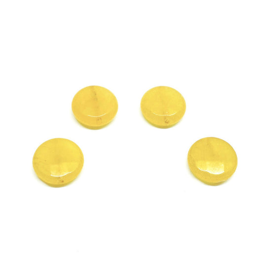 Set de Disco Facetado Ágata - Amarillo - 15mm | 4und