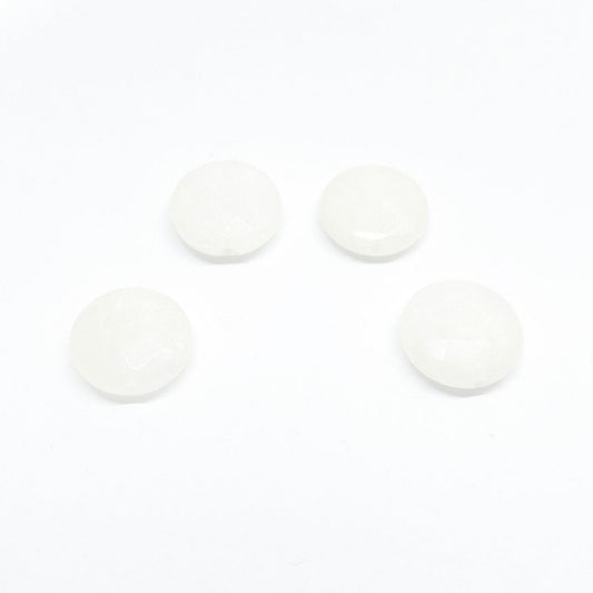 Set de Disco Facetado Ágata - Blanco - 15mm | 4und
