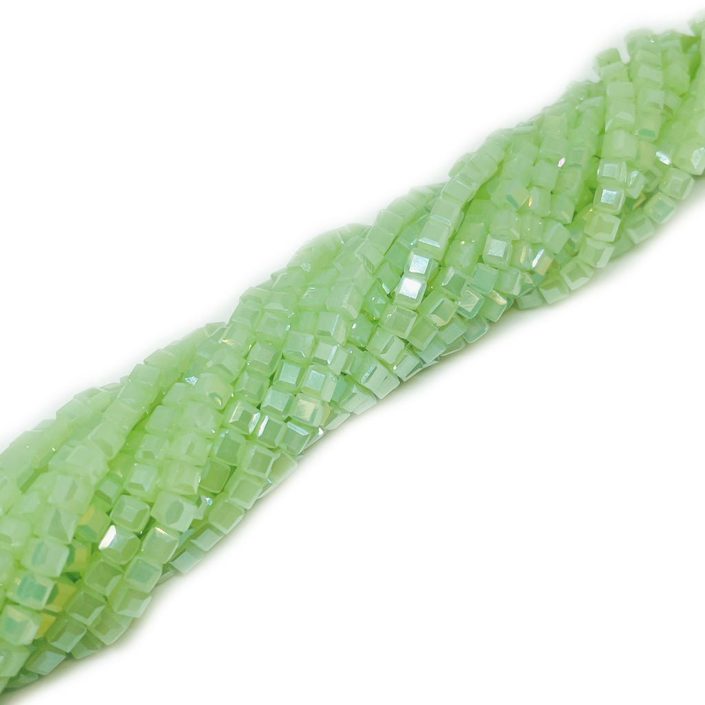 Cristal Cuadrado de 3x3mm - Verde Claro