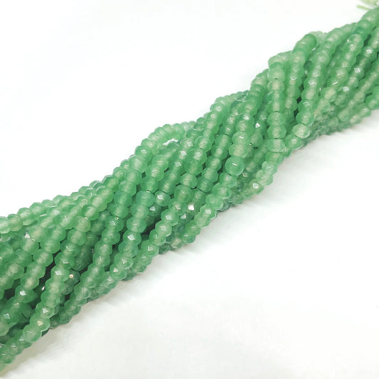 Agatas Tipo dona - 4x2mm - Verde Jade