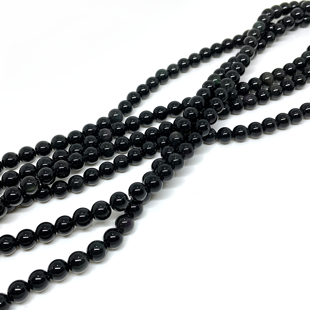 Obsidiana - 8mm - 40 cuentas aprox.