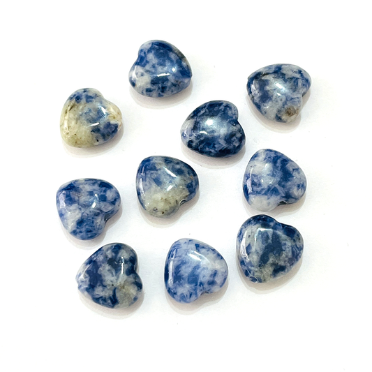 Set de Corazones Redondos - 10mm - Sodalita - 10und