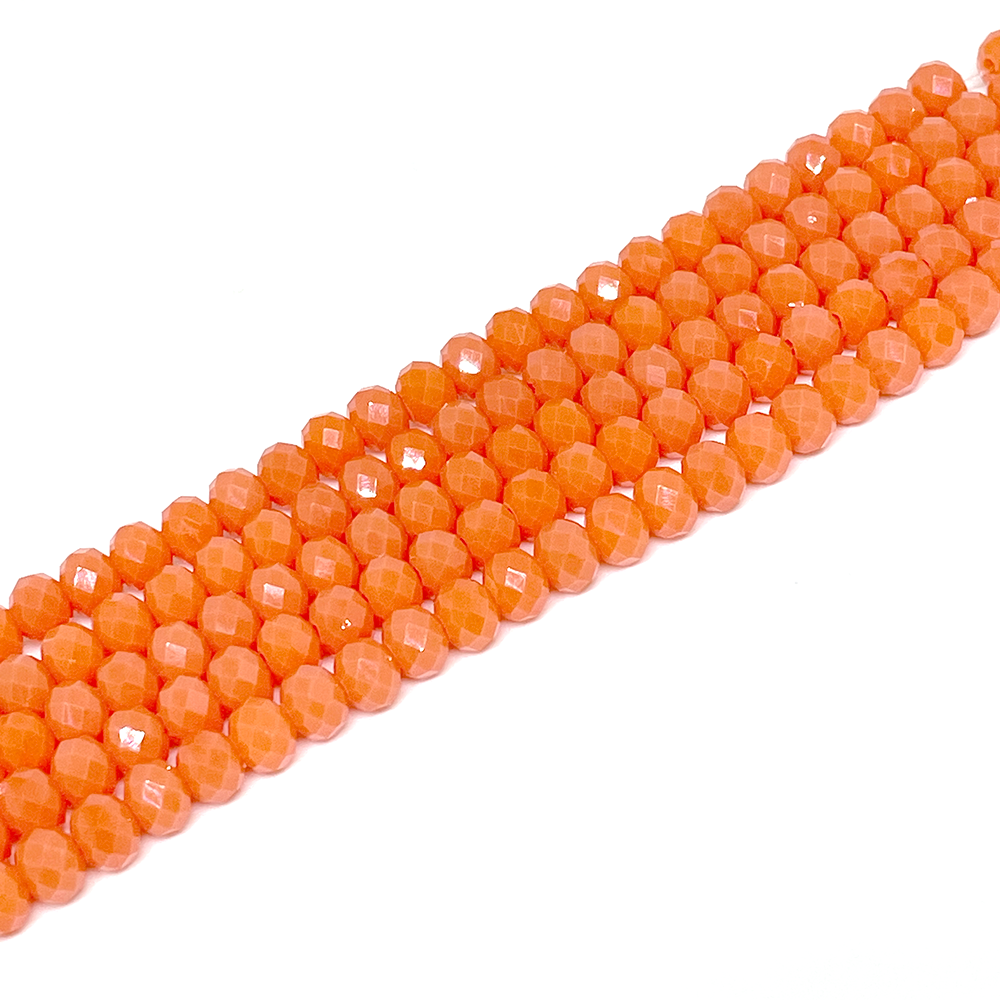 Cristal Chino - 6x5mm - Naranja claro matte