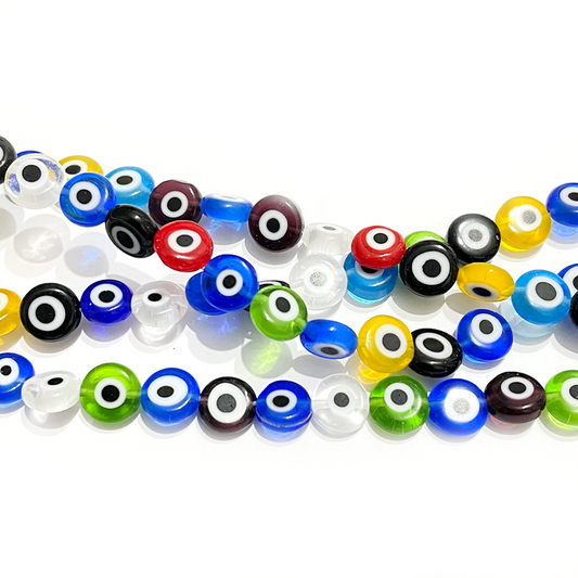 Ojo Turco Plano Multicolor - 6mm